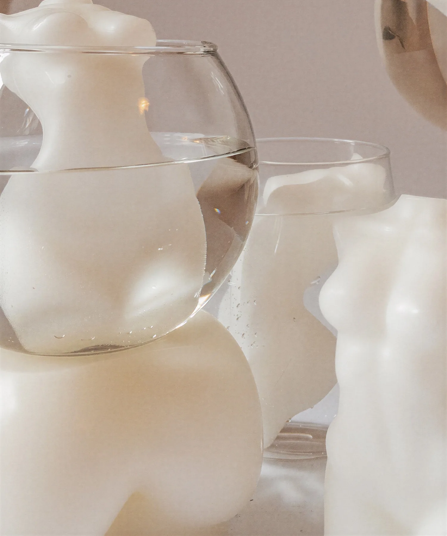 Distortion — detail of the body refracted through water